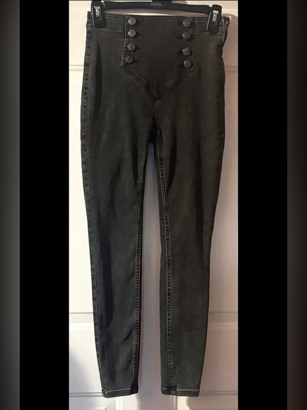 Free People We The Free Twenty Four high-rise skinny jeans with sailor buttons